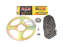 Sprockets and chain set, Hanway RAW50, AGM Caferacer, 428, 12-56