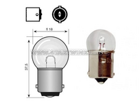 Bulb BA15-S, single, 6 volt, 10 watt small bulb