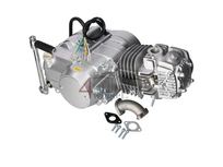 Engine, 125cc, manual clutch, 4-speed, silver