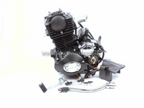 Engine, 50cc, manual clutch, Lifan, (Mash) 4-speed, upright cylinder, with electric starter, black