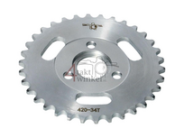 Rear sprocket Monkey 34 teeth (420) for Honda and replica