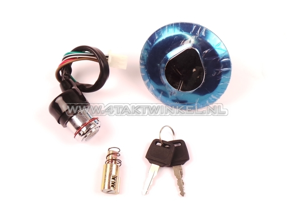 Ignition lock set, PBR + fuel cap &amp; steering lock, type 1