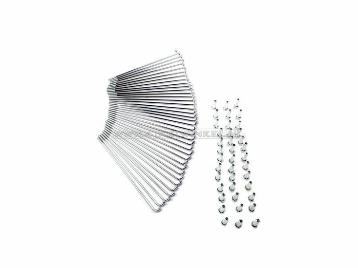 Spokes set 17", 3.2mm / 6mm, chrome, fits SS50, CD50, C50, CB50