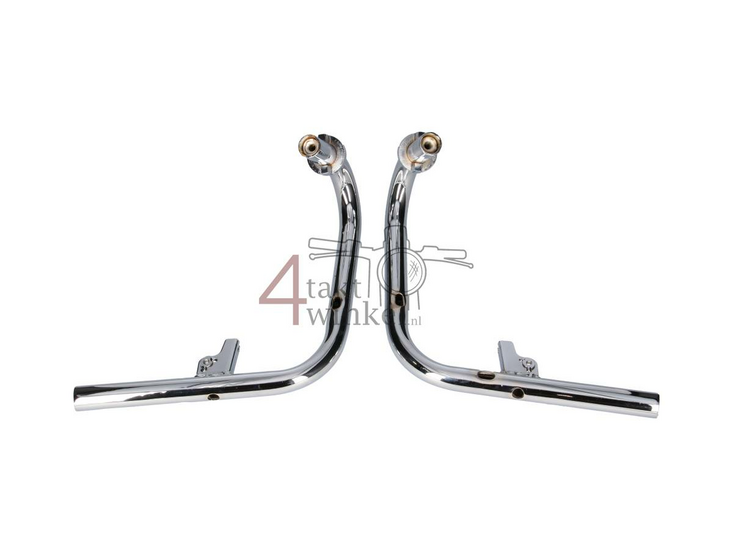 Handlebar, set, chrome, fits CT70 Dax