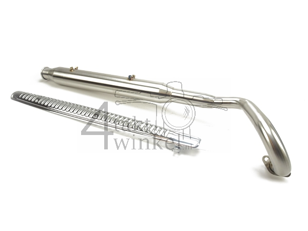 Exhaust tuning, up-swept, Trumpet, stainless steel, ST125 Dax, frame no. JB04xxxx