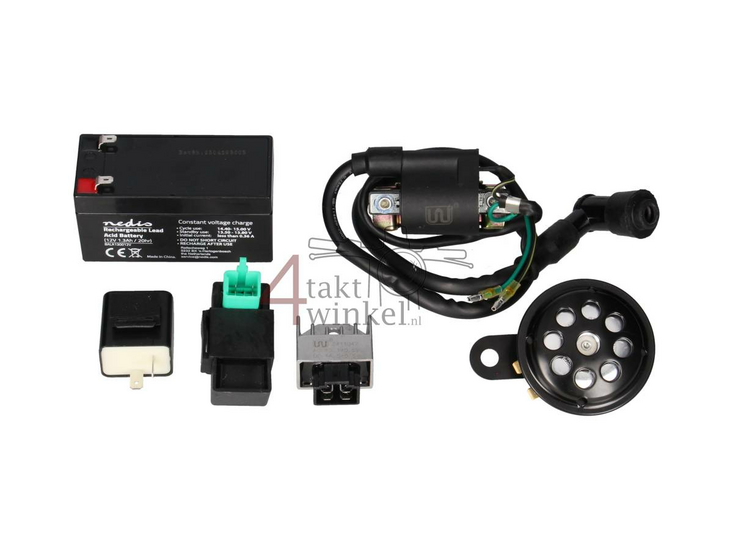 CDI ontsteking ombouw set &amp; 12 volt elektra, past op SS50, CD50