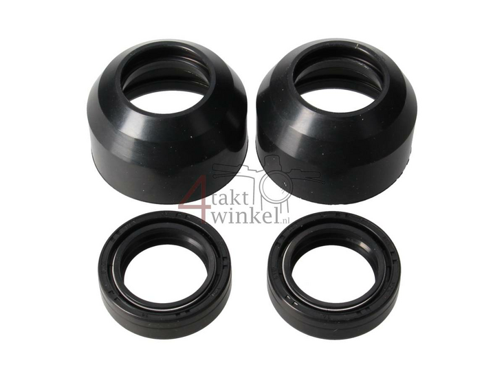 Front fork seal kit, with dust caps, 26-37-10.5, Fits Skyteam, Zenhua, Dax