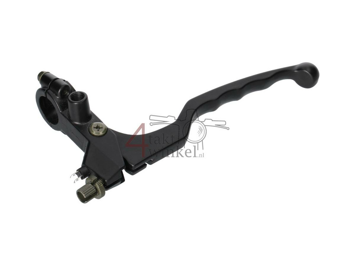 Lever clutch, with support, universal, black, long