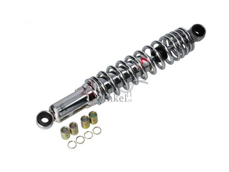 Shock absorber 330mm Kitaco chrome, per piece!