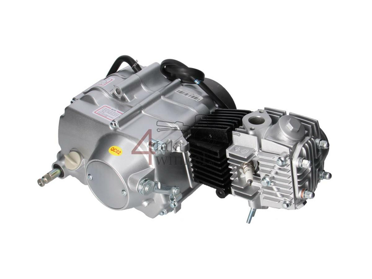 Engine, 85cc, manual clutch, Lifan, 4-speed, silver