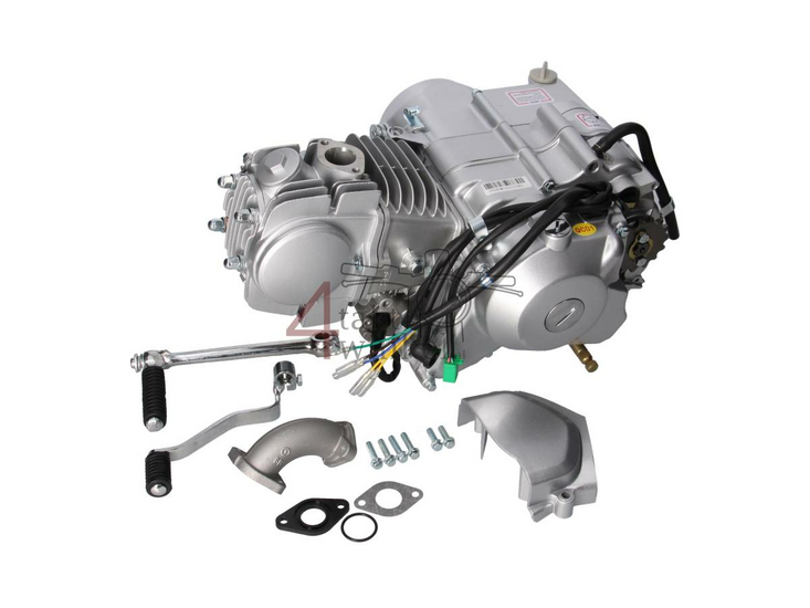 Engine, 125cc, manual clutch, Lifan, 4-speed, starter motor