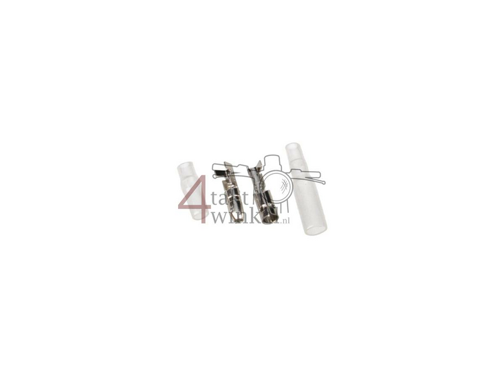 Connector set, Japanese bullet, 4mm, male &amp; female + sleeves