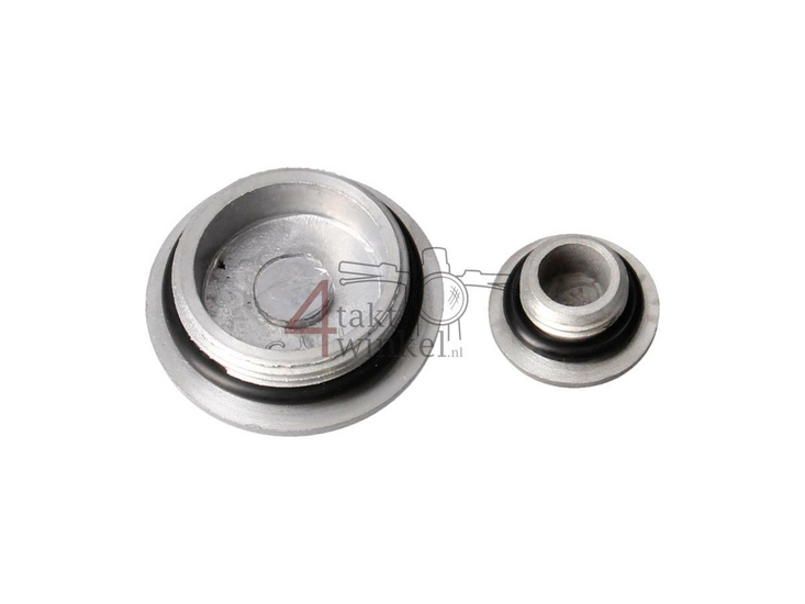 Ignition cover, inspection plugs set, silver