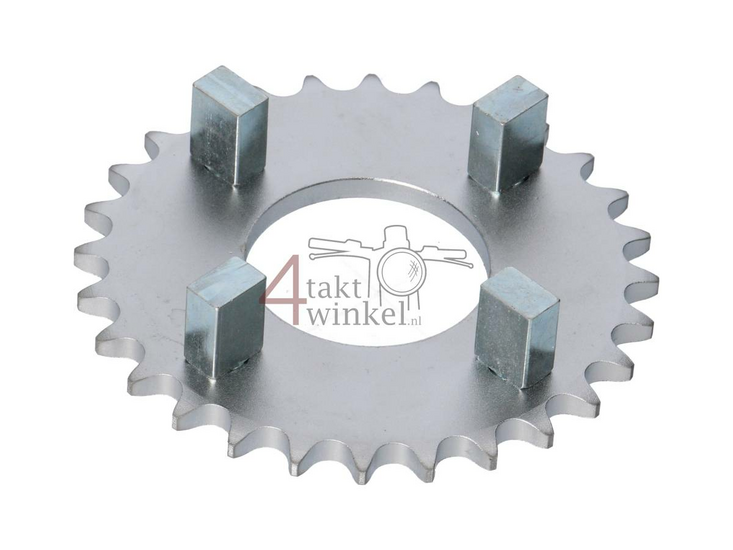 Rear sprocket 28, fits SS50, CB50, CY50, Dax, Silver