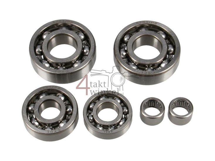 Bearing kit, engine block, with starter motor needle bearings, 139FMB-B, Mash fifty, X-ride 50, Scrambler 50, Hanway Scrambler, Muscle