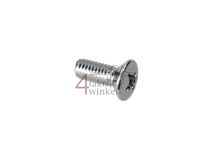 Bolt crosshead countersunk, m6 x 16 pan head, original Honda, chrome
