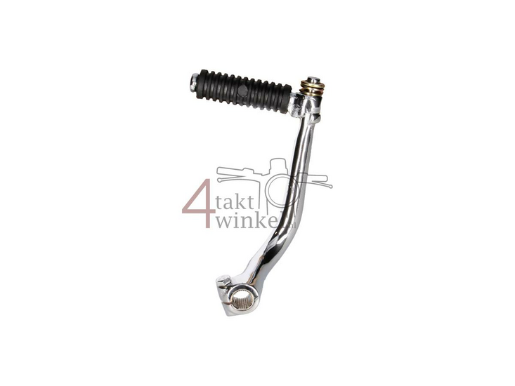 Kickstarter 14mm shaft, curved, fits C50, SS50, Dax, Chrome