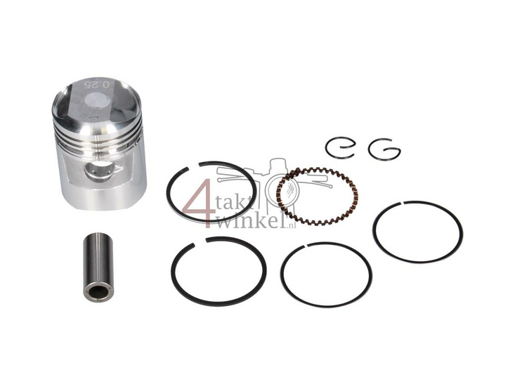 Piston set 50cc 6v 39,25mm 1st oversize, A-quality
