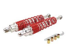 Shock absorber set 330mm gas damped, without pot, red