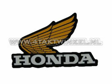 Sticker wing &amp; Honda yellow left, original Honda