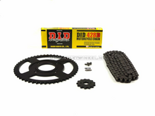 Sprockets and chain set, Mash Fifty, 13 - 52, black, 17mm shaft
