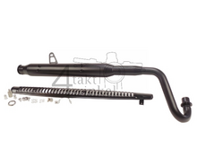 Exhaust tuning, up-swept, Trumpet, stainless steel, ST125 Dax, frame no. JB04xxxx, Black