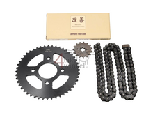 Sprockets and chain set, Mash Fifty, 15 - 48 (70cc, 85cc) 17mm shaft, A-quality