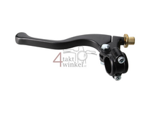 Lever clutch, with support, universal aluminum, short, black