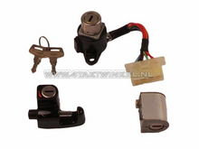 Ignition lock set, C50 K1, steering lock + helmet lock, original Honda