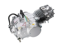 Engine, 125cc, manual clutch, Lifan, 4-speed, silver