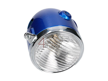 Headlight complete, blue, fits Monkey Z50a