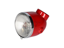 Headlight complete, Red, fits Monkey Z50a