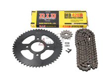 Sprockets and chain set, Mash Dirt 50, 13 - 52, 17mm shaft, DID