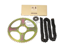 Sprockets and chain set, Hanway RAW50, AGM Caferacer, 428, 12-56, A-quality