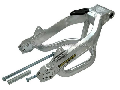 Swingarm Dax aluminum, Kepspeed, type 2, length: + 4cm, rotation tensioner, with brace