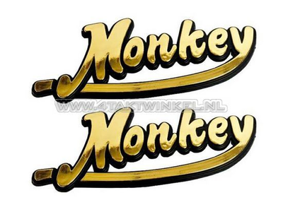 Emblem Monkey, set, gold