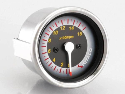 Tachometer Kitaco 60mm, dark dial, electronic