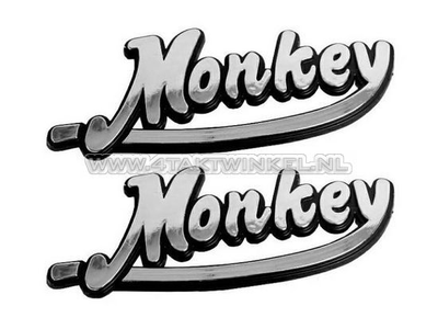 Emblem Monkey, set, silver