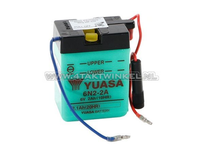 Battery 6 volt 2 ampere, Dax, SS50, acid battery, Yuasa