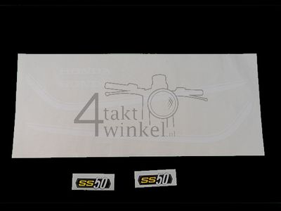 Sticker SS50 tank striping k1 white, frame, set