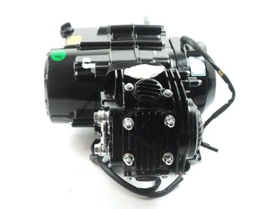 Engine, 140cc, semi-automatic, YX, 4-speed, e-starter, black