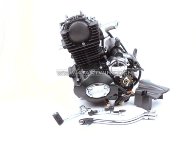 Engine, 50cc, manual clutch, Lifan, (Mash) 4-speed, vertical cylinder, with starter, black