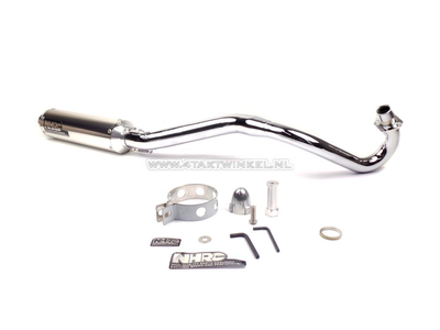 Exhaust tuning, up swept, NHRC N-0130a, aluminum