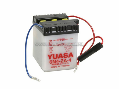 Battery 6 volt 4 ampere, C50, CB50, acid battery, Yuasa