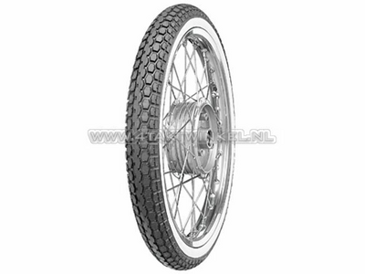 Tire 19 inch, Continental KKS10, street white wall, 2.50