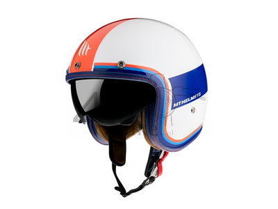 Helmet MT, Le Mans Speed, white / blue / red, Sizes S to XL