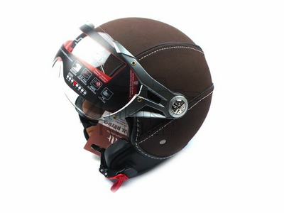 Helmet MT, Le Mans Soul Retro, leather brown, Sizes XS to XXL