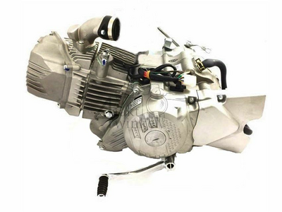 Engine, 212cc, manual clutch, Zongshen, 5-speed, with starter motor, silver