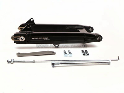 Swingarm aluminum, fat model, Kepspeed, + 2cm, black, fits SS50, CD50, C50