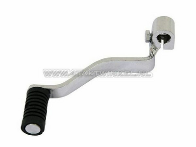 Gear pedal single chrome, with offset